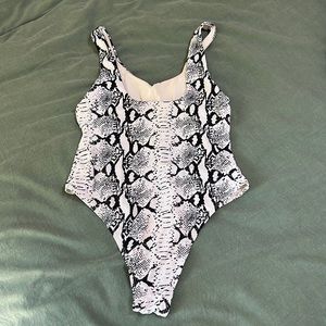 Snakeskin one piece swimsuit